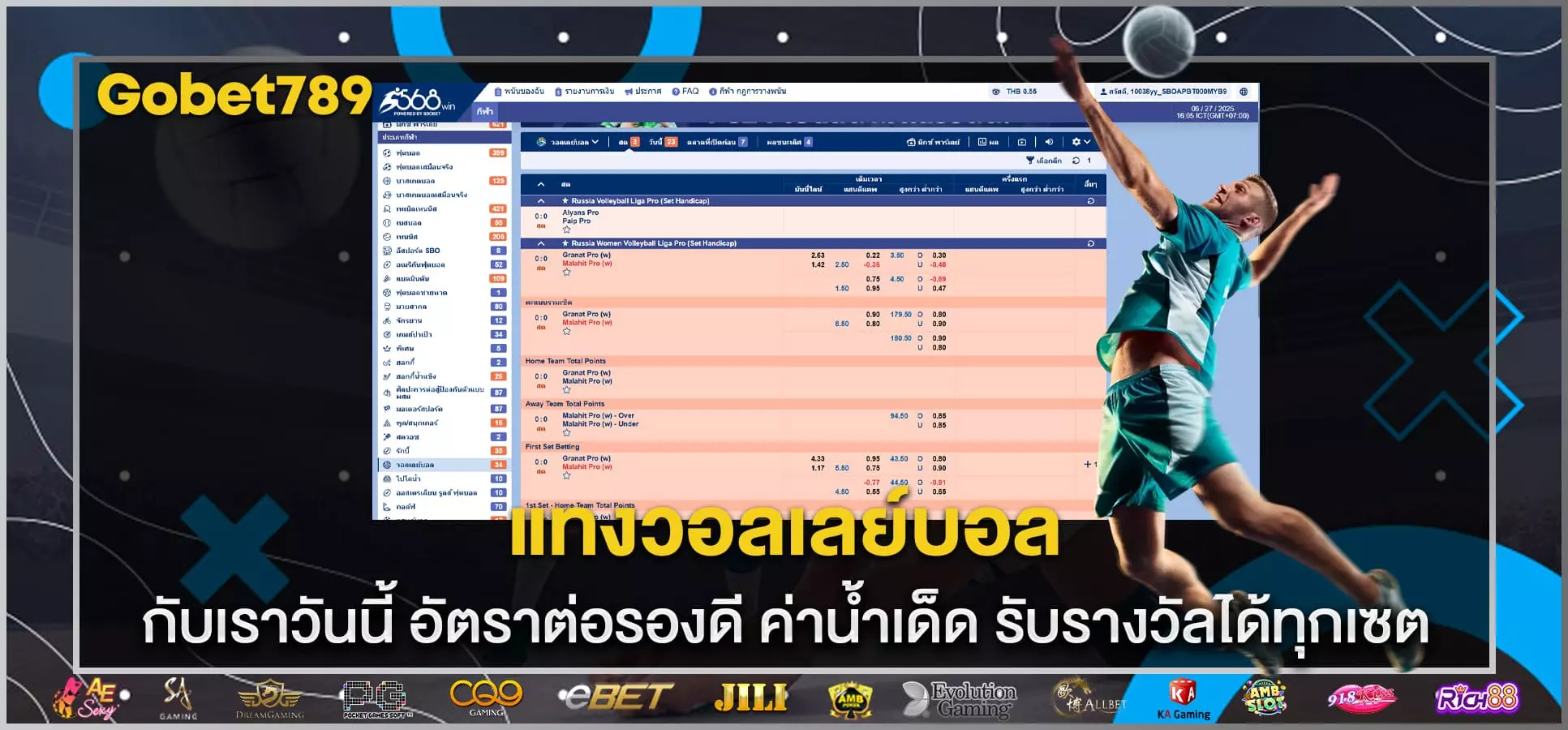 แทงวอลเลย์บอล